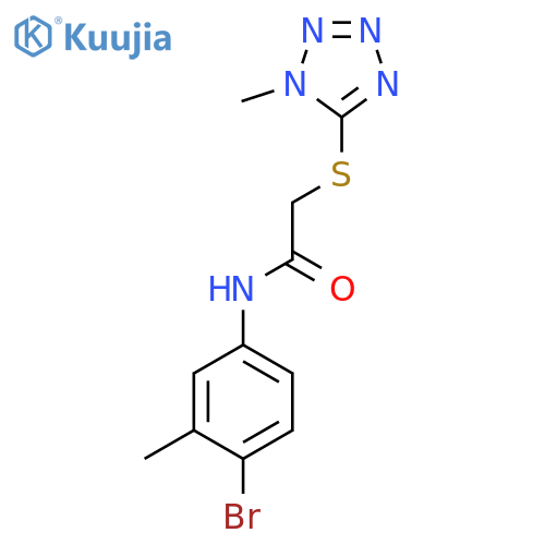 N-(4-BROMO-3-METHYLPHENYL)-2-[(1-METHYL-1H-1,2,3,4-TETRAAZOL-5-YL)SULFANYL]ACETAMIDE structure