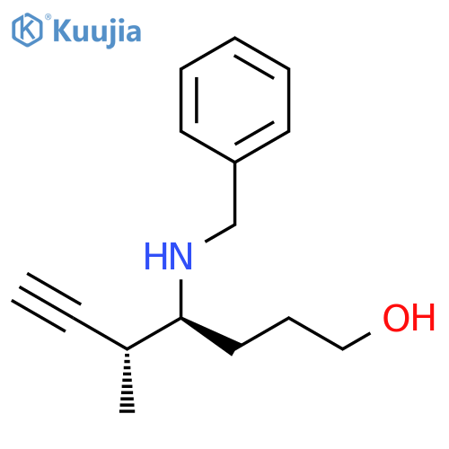 6-HEPTYN-1-OL, 5-METHYL-4-[(PHENYLMETHYL)AMINO]-, (4S,5R)- structure