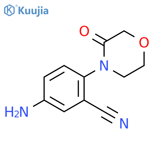 5-Amino-2-(3-oxo-4-morpholinyl)benzonitrile structure