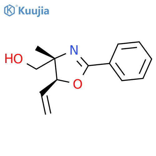 4-Oxazolemethanol, 5-ethenyl-4,5-dihydro-4-methyl-2-phenyl-, (4S,5S)- structure