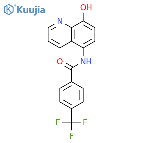 Benzamide, N-(8-hydroxy-5-quinolinyl)-4-(trifluoromethyl)- structure