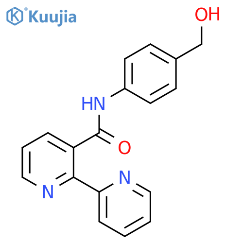 [2,2'-Bipyridine]-3-carboxamide, N-[4-(hydroxymethyl)phenyl]- structure