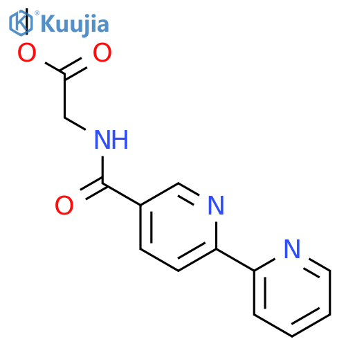 Glycine, N-([2,2'-bipyridin]-5-ylcarbonyl)-, methyl ester structure