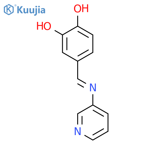 1,2-Benzenediol, 4-[(3-pyridinylimino)methyl]- (9CI) structure