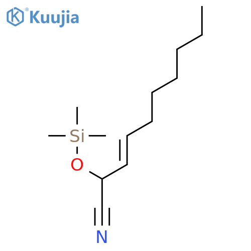3-Decenenitrile, 2-[(trimethylsilyl)oxy]-, (3E)- structure