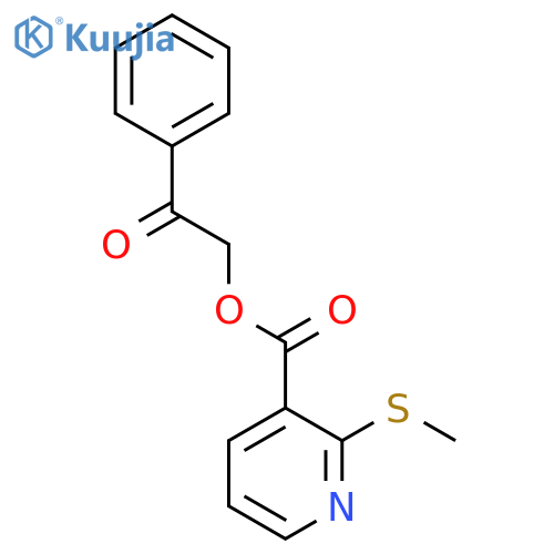 2-oxo-2-phenylethyl 2-(methylsulfanyl)pyridine-3-carboxylate structure