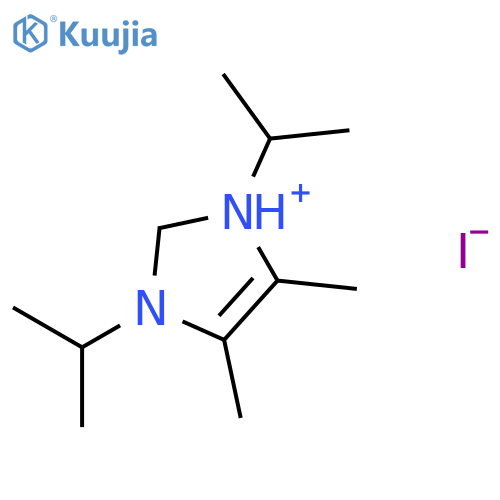 1H-Imidazolium, 4,5-dimethyl-1,3-bis(1-methylethyl)-, iodide structure