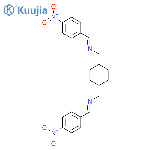 1,4-CYCLOHEXANEDIMETHANAMINE, N,N'-BIS[(4-NITROPHENYL)METHYLENE]- structure
