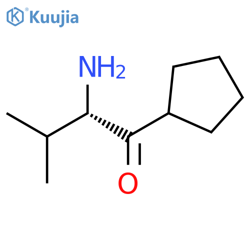 1-BUTANONE, 2-AMINO-1-CYCLOPENTYL-3-METHYL-, (2S)- structure