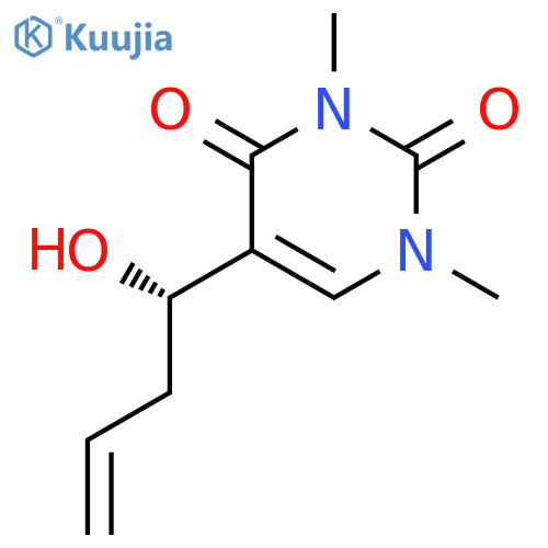 2,4(1H,3H)-PYRIMIDINEDIONE, 5-[(1S)-1-HYDROXY-3-BUTENYL]-1,3-DIMETHYL- structure