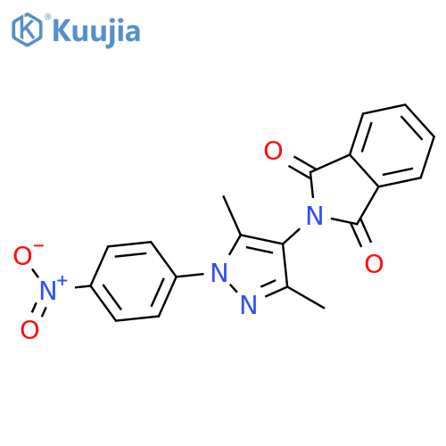 <br>2-(1-{4-nitrophenyl}-3,5-dimethyl-1H-pyrazol-4-yl)-1H-isoindole-1,3(2H)-dio ne structure