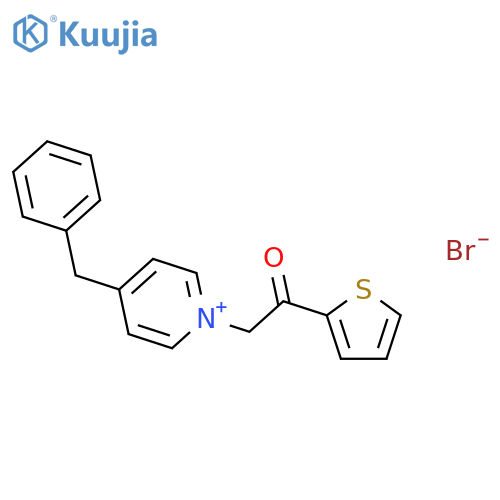 PYRIDINIUM, 1-[2-OXO-2-(2-THIENYL)ETHYL]-4-(PHENYLMETHYL)-, BROMIDE structure