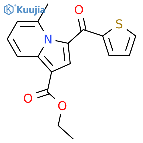 1-INDOLIZINECARBOXYLIC ACID, 5-METHYL-3-(2-THIENYLCARBONYL)-, ETHYL ESTER structure