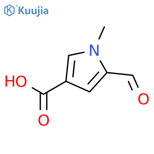1H-Pyrrole-3-carboxylic acid, 5-formyl-1-methyl- structure