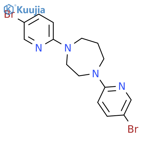1H-1,4-Diazepine, 1,4-bis(5-bromo-2-pyridinyl)hexahydro- structure