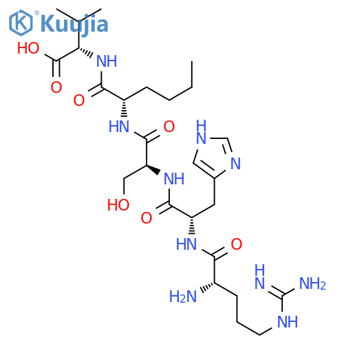 L-VALINE, L-ARGINYL-L-HISTIDYL-L-SERYL-L-NORLEUCYL- structure