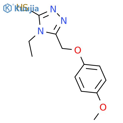 4-Ethyl-5-(4-methoxyphenoxy)methyl-4H-1,2,4-triazole-3-thiol structure