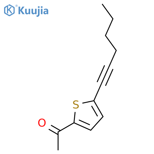 ETHANONE, 1-[5-(1-HEXYNYL)-2-THIENYL]- structure