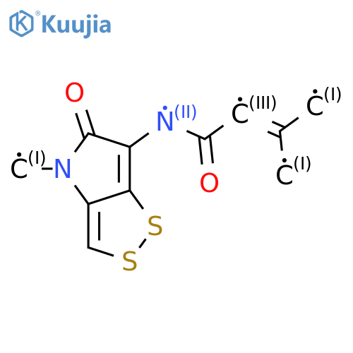 6-Amino-1,2-dithiolo[4,3-b]pyrrol-5(4H)-one; 4-Me, N6-(3-methyl-2-butenoyl) structure