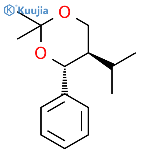 1,3-Dioxane, 2,2-dimethyl-5-(1-methylethyl)-4-phenyl-, (4R,5R)-rel- structure