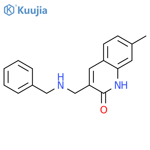 3-(Benzylamino-methyl)-7-methyl-1H-quinolin-2-one structure