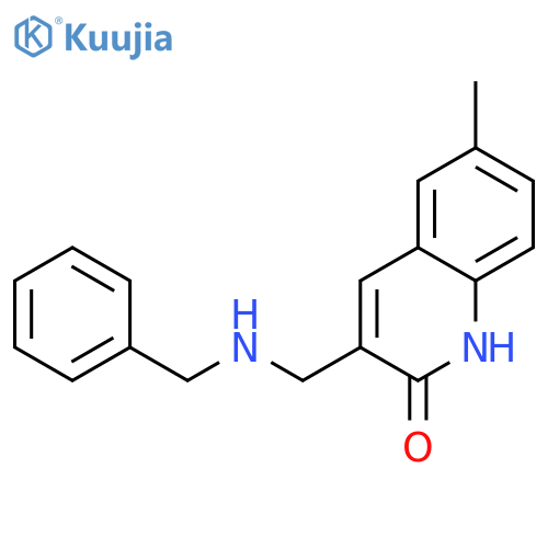 3-(Benzylamino-methyl)-6-methyl-1H-quinolin-2-one structure