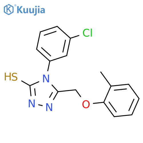 4-(3-Chloro-phenyl)-5-o-tolyloxymethyl-4H-[1,2,4]triazole-3-thiol structure