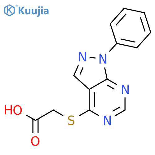 ACETIC ACID, [(1-PHENYL-1H-PYRAZOLO[3,4-D]PYRIMIDIN-4-YL)THIO]- structure