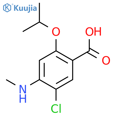 Benzoic acid, 5-chloro-4-(methylamino)-2-(1-methylethoxy)- structure
