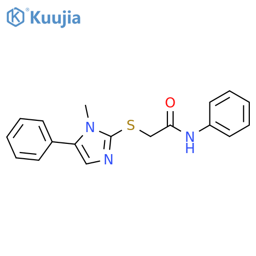 2-(1-methyl-5-phenyl-1H-imidazol-2-yl)sulfanyl-N-phenylacetamide structure