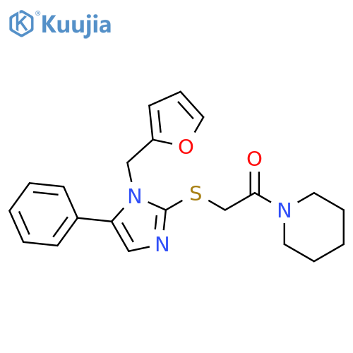 2-({1-[(furan-2-yl)methyl]-5-phenyl-1H-imidazol-2-yl}sulfanyl)-1-(piperidin-1-yl)ethan-1-one structure