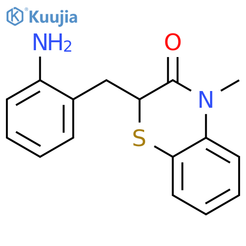 2H-1,4-BENZOTHIAZIN-3(4H)-ONE, 2-[(2-AMINOPHENYL)METHYL]-4-METHYL- structure