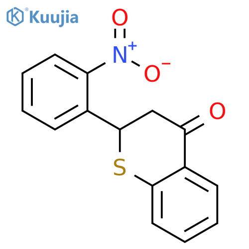 4H-1-Benzothiopyran-4-one, 2,3-dihydro-2-(2-nitrophenyl)- structure
