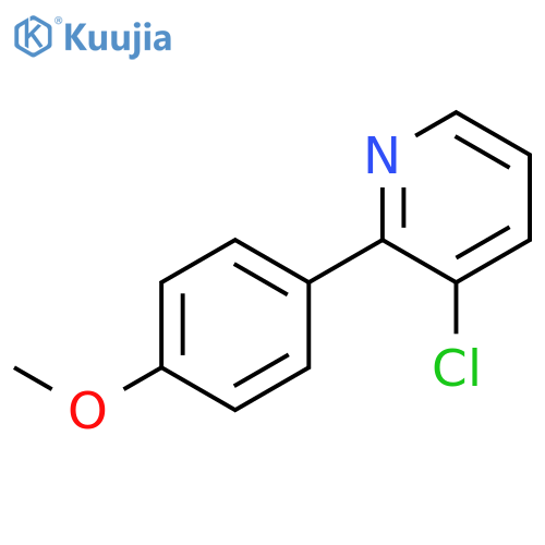 3-chloro-2-(para-anisyl)pyridine structure