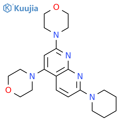 1,8-NAPHTHYRIDINE, 2,4-DI-4-MORPHOLINYL-7-(1-PIPERIDINYL)- structure
