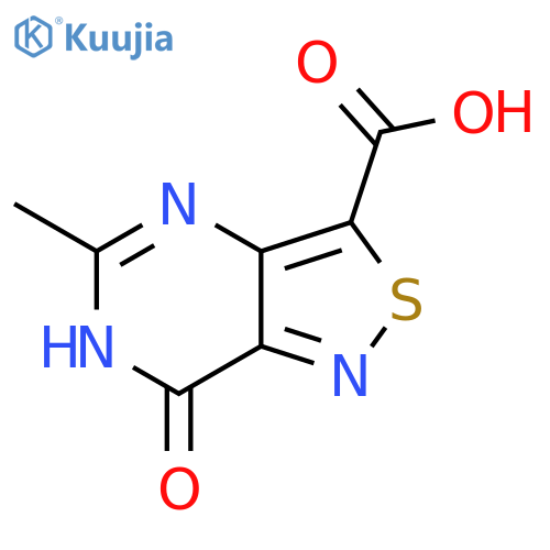 5-Methyl-7-oxo-6,7-dihydroisothiazolo[4,3-d]pyrimidine-3-carboxylic acid structure