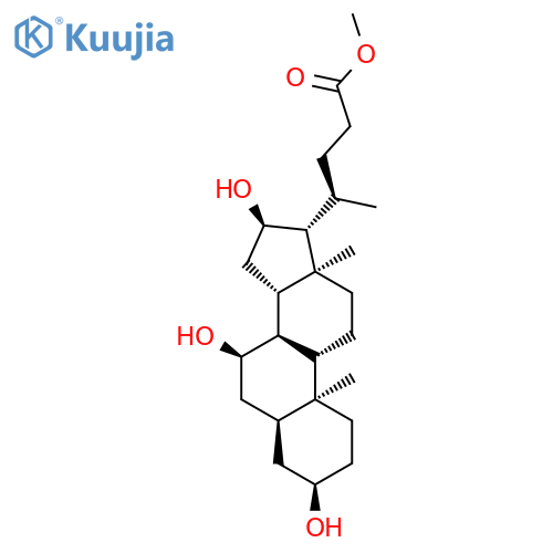 Cholan-24-oic acid, 3,7,16-trihydroxy-, methyl ester, (3a,5b,7a,16a)- structure