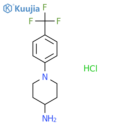1-[4-(Trifluoromethyl)phenyl]piperidin-4-amine hydrochloride structure