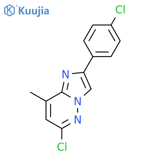 IMIDAZO[1,2-B]PYRIDAZINE, 6-CHLORO-2-(4-CHLOROPHENYL)-8-METHYL- structure