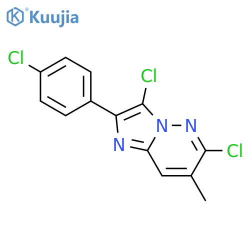 Imidazo[1,2-b]pyridazine, 3,6-dichloro-2-(4-chlorophenyl)-7-methyl- structure
