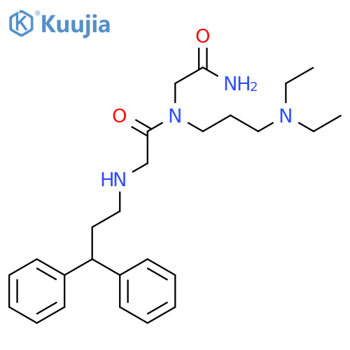 GLYCINAMIDE, N-(3,3-DIPHENYLPROPYL)GLYCYL-N2-[3-(DIETHYLAMINO)PROPYL]- structure