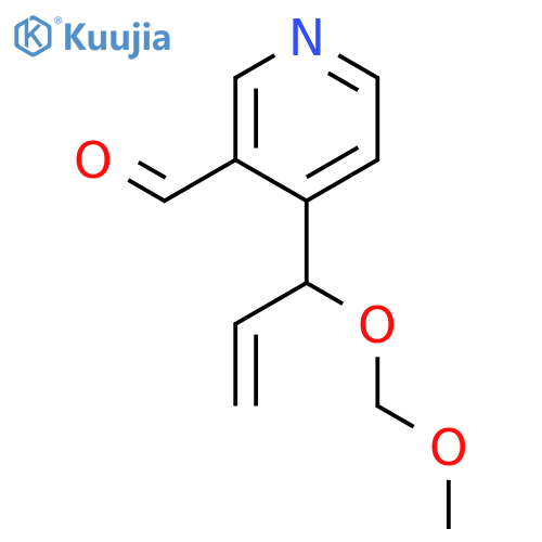 3-Pyridinecarboxaldehyde, 4-[1-(methoxymethoxy)-2-propenyl]- structure