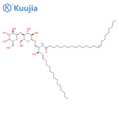 beta-D-Galactosyl-(1->4)-beta-D-glucosyl-(1<->1)-N-[(15Z)-tetracosenoyl]sphingosine structure