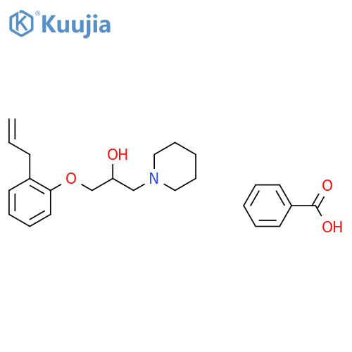 1-(piperidin-1-yl)-3-2-(prop-2-en-1-yl)phenoxypropan-2-ol; benzoic acid structure