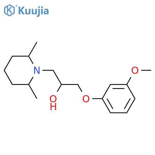 1-(2,6-dimethyl-1-piperidinyl)-3-(3-methoxyphenoxy)-2-propanol structure