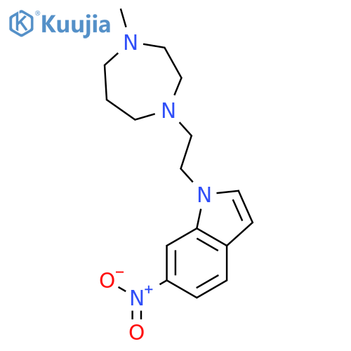 1H-INDOLE, 1-[2-(HEXAHYDRO-4-METHYL-1H-1,4-DIAZEPIN-1-YL)ETHYL]-6-NITRO- structure