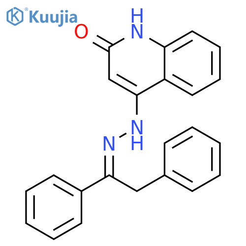2(1H)-Quinolinone, 4-[(1,2-diphenylethylidene)hydrazino]- structure