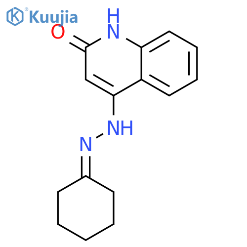 2(1H)-Quinolinone, 4-(cyclohexylidenehydrazino)- structure