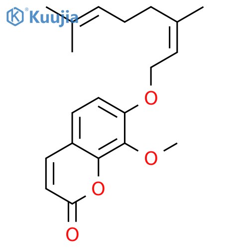 7-(3,7-dimethyl-octa-2,6-dienyloxy)-8-methoxy-chromen-2-one structure