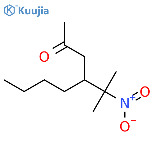 2-OCTANONE, 4-(1-METHYL-1-NITROETHYL)- structure